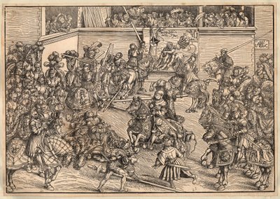 Tournoi - Turnaus - Cranach, Lucas, vanhin (1472-1553) - 1509 - Puupiirros - 29,8x42,7 - Yksityiskokoelma tekijältä Lucas the Elder Cranach