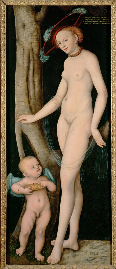 Venus ja Amor tekijältä Lucas the Elder Cranach