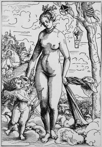Venus ja Amor tekijältä Lucas the Elder Cranach