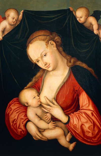 Neitsyt Maria imettää Jeesusta tekijältä Lucas the Elder Cranach