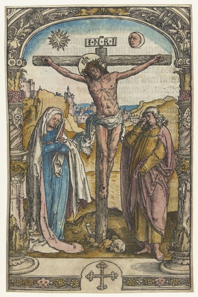 Kristus ristillä tekijältä Lucas van Leyden (attributed to)