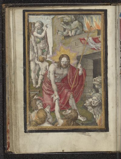 Laskeutuminen Limboon Passion of Christ (sarjan nimi) tekijältä Lucas van Leyden
