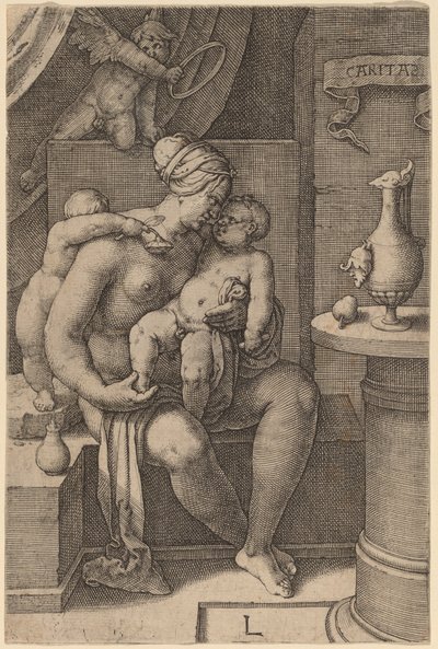 Caritas (hyväntekeväisyys) tekijältä Lucas van Leyden