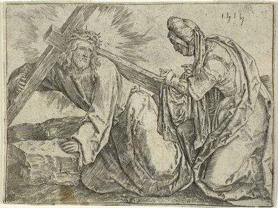 Kristus kantaa ristiä tekijältä Lucas van Leyden