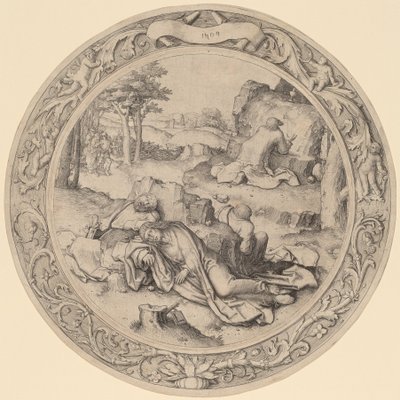 Kristus Getsemanessa (Agony in the Garden) tekijältä Lucas van Leyden
