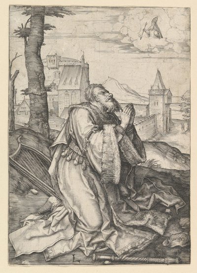 David rukoilee, n. 1507. tekijältä Lucas van Leyden