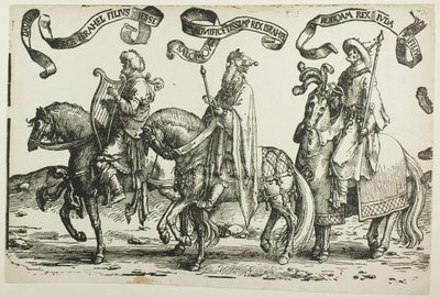 Daavid, Salomo, Rehabeam, levy yksi, Israelin kahdestatoista kuninkaasta tekijältä Lucas van Leyden