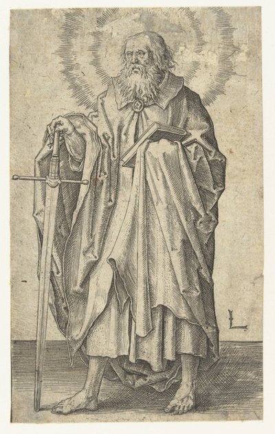 Apostoli Paavali Kristus ja apostolit (sarjan nimi) tekijältä Lucas van Leyden