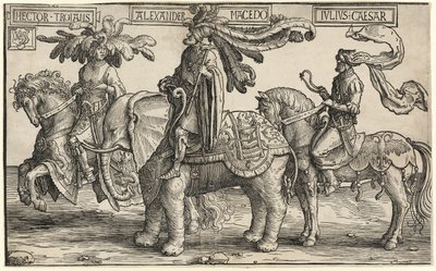 Hector of Troy, Alexander Makedonian, Julius Caesar, Yhdeksän sankaria tekijältä Lucas van Leyden