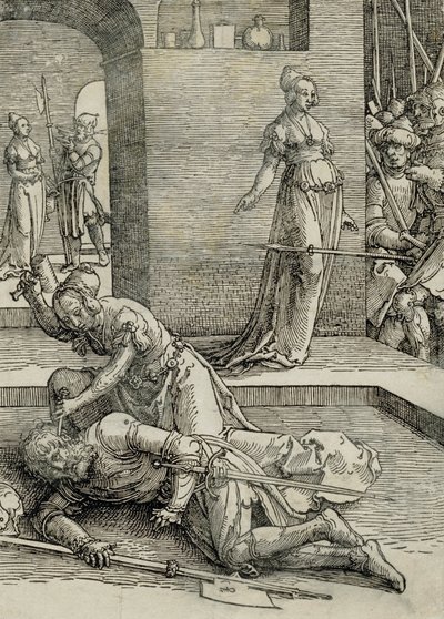 Jael tappaa Siseran, 1515-1919 tekijältä Lucas van Leyden