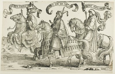 Joram, Ussia, Jotam, levy kolme, Israelin kahdestatoista kuninkaasta tekijältä Lucas van Leyden