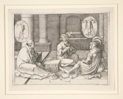 Joosef tulkitsee unia vankilassa (1. Moos. 40:5-19) tekijältä Lucas van Leyden