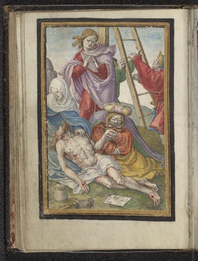 Ristiin ottaminen Passion of Christ (sarjan nimi) tekijältä Lucas van Leyden