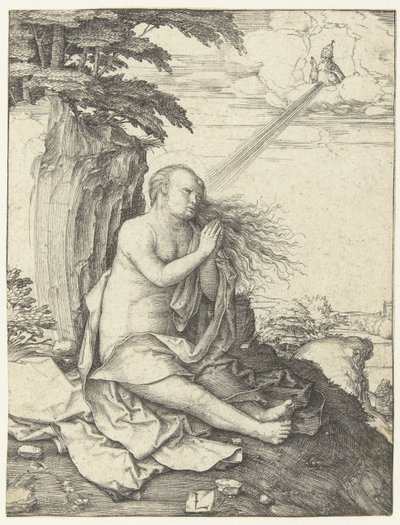 Maria Magdaleena erämaassa tekijältä Lucas van Leyden