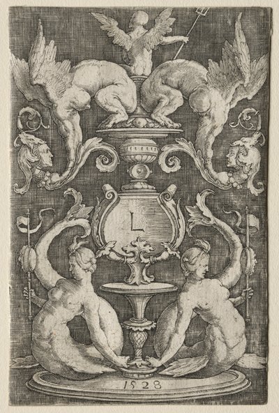 Ornamenttitaulu, 1528. tekijältä Lucas van Leyden