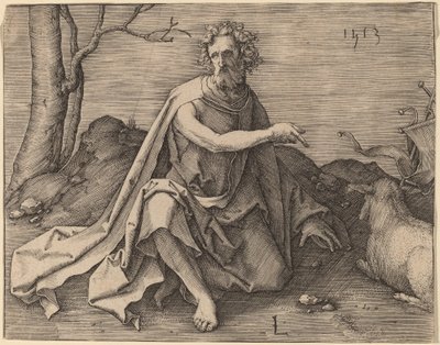 Pyhä Johannes Kastaja autiomaassa tekijältä Lucas van Leyden