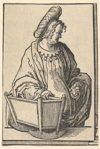 Samarialainen Sibyl, Sibylit-sarjasta, n. 1530. tekijältä Lucas van Leyden