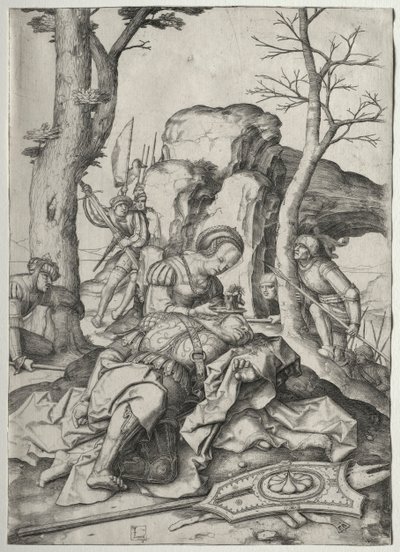 Simson ja Delilah, n. 1507. tekijältä Lucas van Leyden