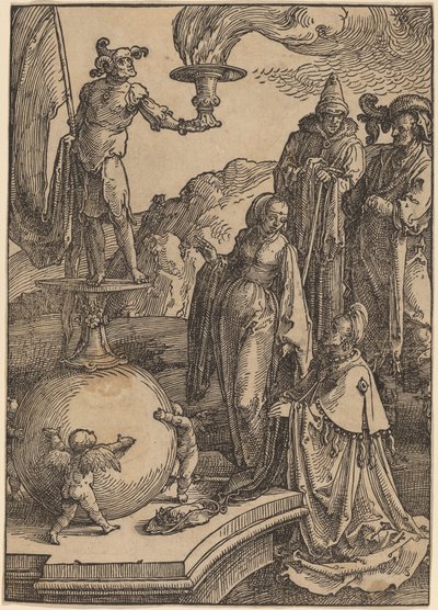 Salomonin epäjumalanpalvelus tekijältä Lucas van Leyden