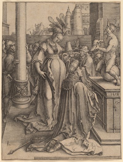 Salomonin epäjumalanpalvelus tekijältä Lucas van Leyden