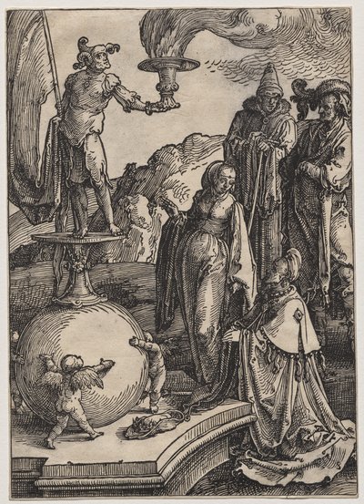 Salomonin epäjumalanpalvelus tekijältä Lucas van Leyden