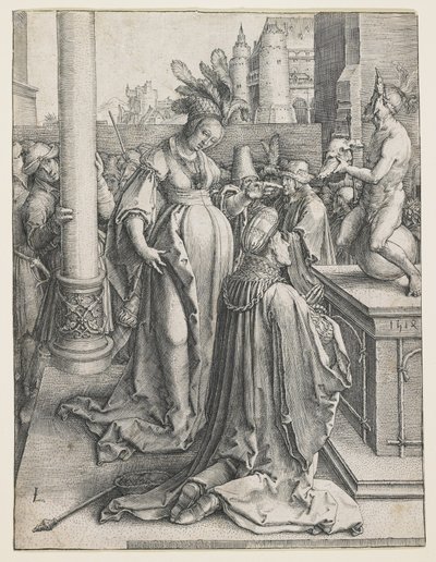Salomonin epäjumalanpalvelus tekijältä Lucas van Leyden