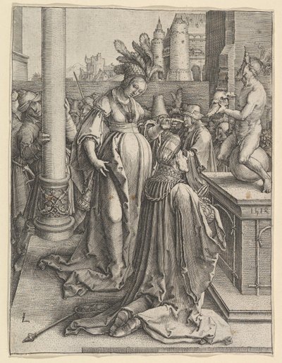 Salomonin epäjumalanpalvelus, 1514. tekijältä Lucas van Leyden