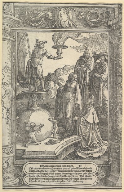 Salomons Idolary [I Kings, 11:1-8], n. 1517. tekijältä Lucas van Leyden