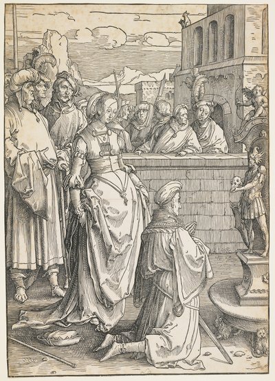 Salomonin epäjumalanpalvelus, n. 1512 tekijältä Lucas van Leyden