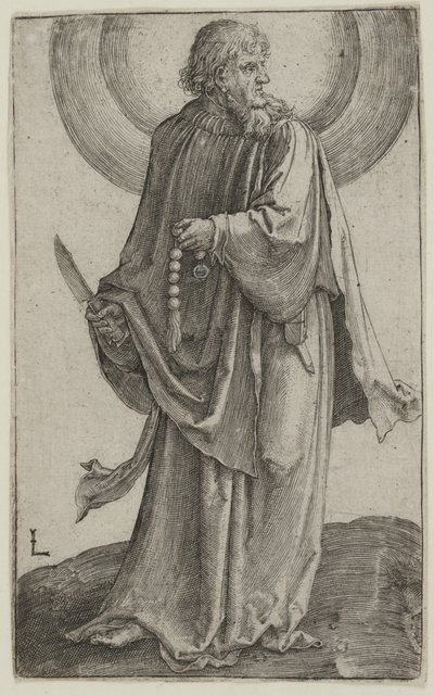 St Bartholomew, n. 1511 (kaiverrus) tekijältä Lucas van Leyden