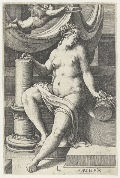 Parane pian Vortitudo (otsikko esineessä) Seitsemän hyvettä (sarjan nimi) tekijältä Lucas van Leyden