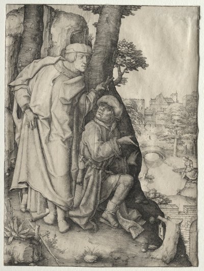 Susanna ja kaksi vanhinta, n. 1508. tekijältä Lucas van Leyden