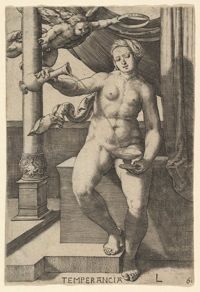 Temperance Temperancia, 1530. tekijältä Lucas van Leyden