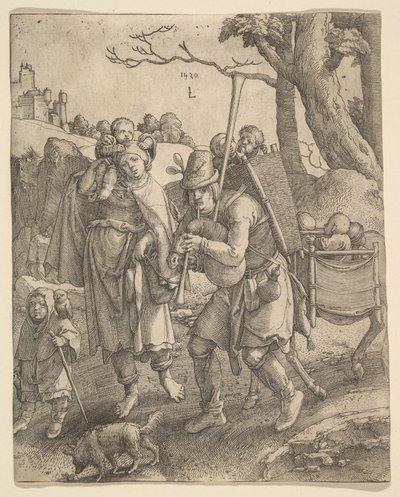 Kerjäläiset Eulenspiegel, 1520. tekijältä Lucas van Leyden