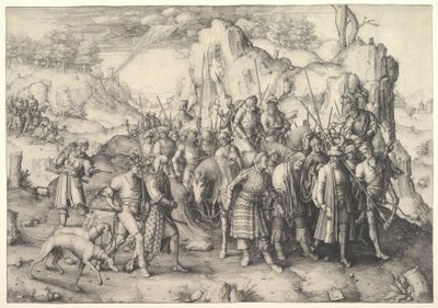 Pyhän Paavalin kääntymys, 1509. tekijältä Lucas van Leyden