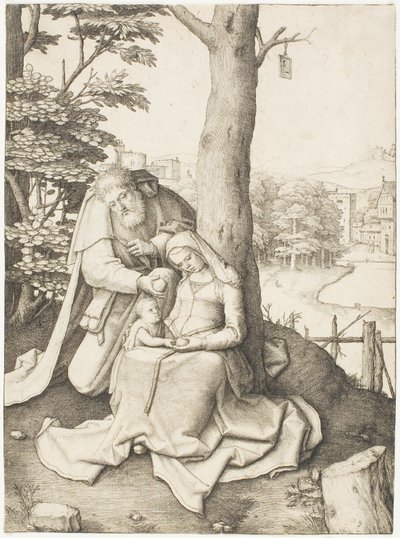 Pyhä perhe tekijältä Lucas van Leyden