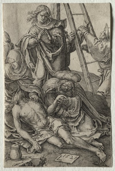 Passion: Laskeutuminen ristiltä, 1521. tekijältä Lucas van Leyden