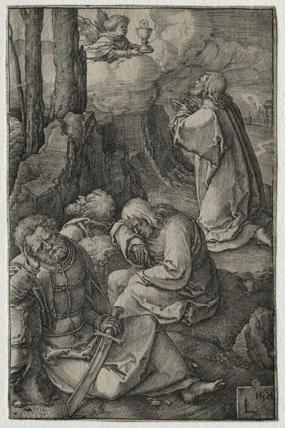 Passion: Agony in the Garden, 1521. tekijältä Lucas van Leyden