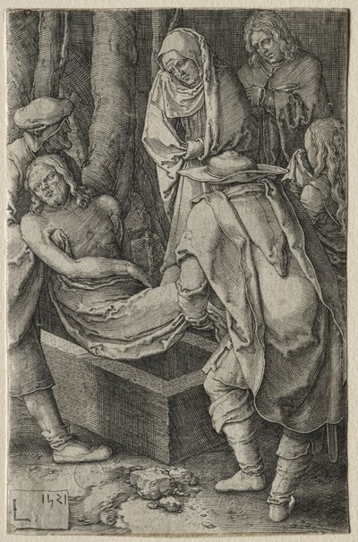 Passion: Kristuksen hautaaminen, 1521. tekijältä Lucas van Leyden