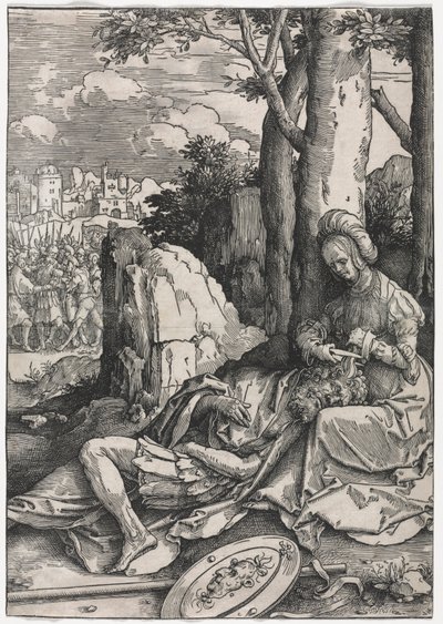 Naisten voima: Simson ja Delilah, n. 1512. tekijältä Lucas van Leyden