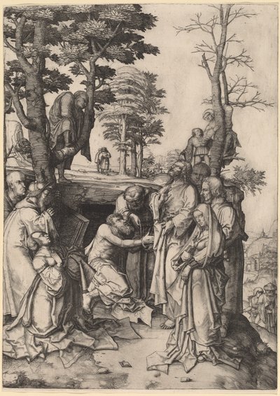 Lasaruksen herättäminen tekijältä Lucas van Leyden