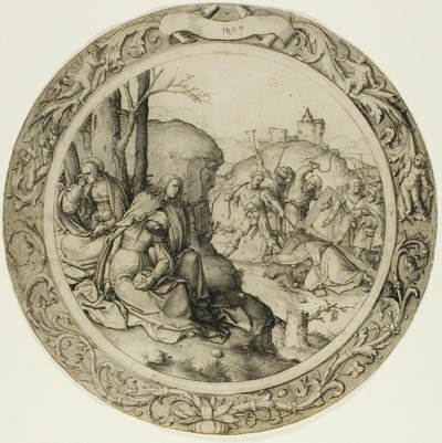 Pyöreä kärsimys: Kristus kantaa ristiä tekijältä Lucas van Leyden