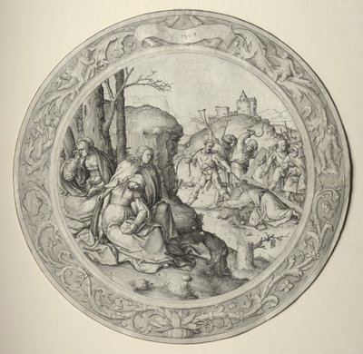 Pyöreä kärsimys: Kristus kantaa ristiä, 1509. tekijältä Lucas van Leyden