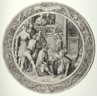Pyöreä passio: orjantappuroilla kruunattu Kristus tekijältä Lucas van Leyden