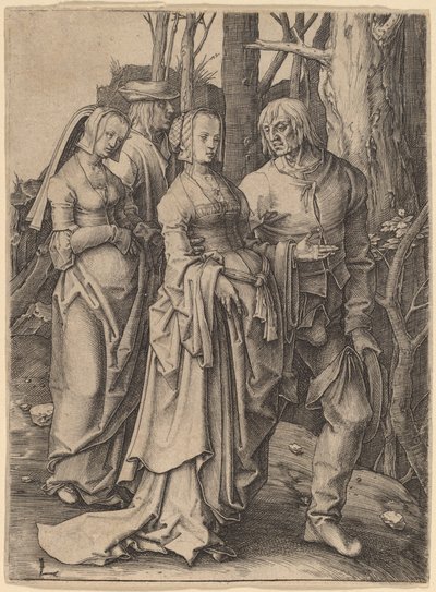 Kaksi paria metsässä tekijältä Lucas van Leyden