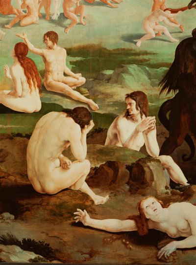 Kuolleet nousevat haudoistaan (öljy puulle) tekijältä Lucas van Leyden