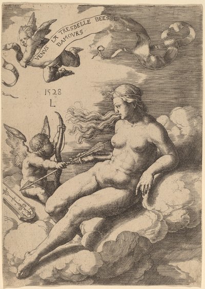 Venus ja Cupid tekijältä Lucas van Leyden