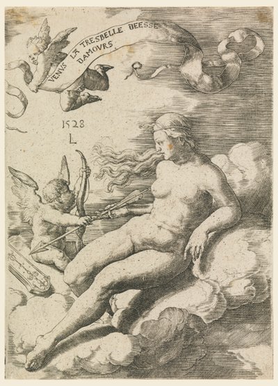 Venus ja Cupid tekijältä Lucas van Leyden