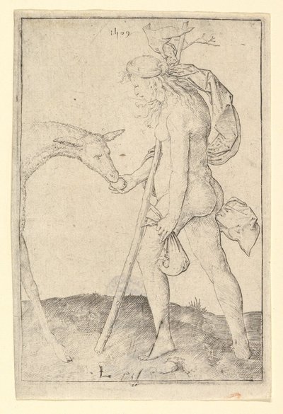 Nainen hindun kanssa, 1509. tekijältä Lucas van Leyden