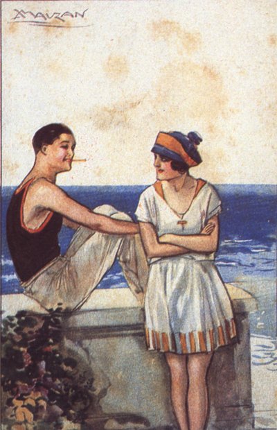 Holiday Romance (väri litho) tekijältä Luciano Achille Mauzan